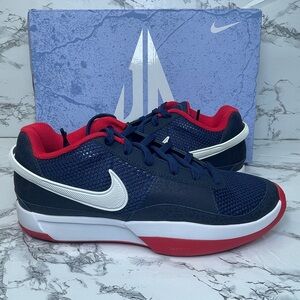 NEW Nike Ja 1 USA Midnight Navy White Basketball Shoes Men's Size 8.5 FQ4796-403